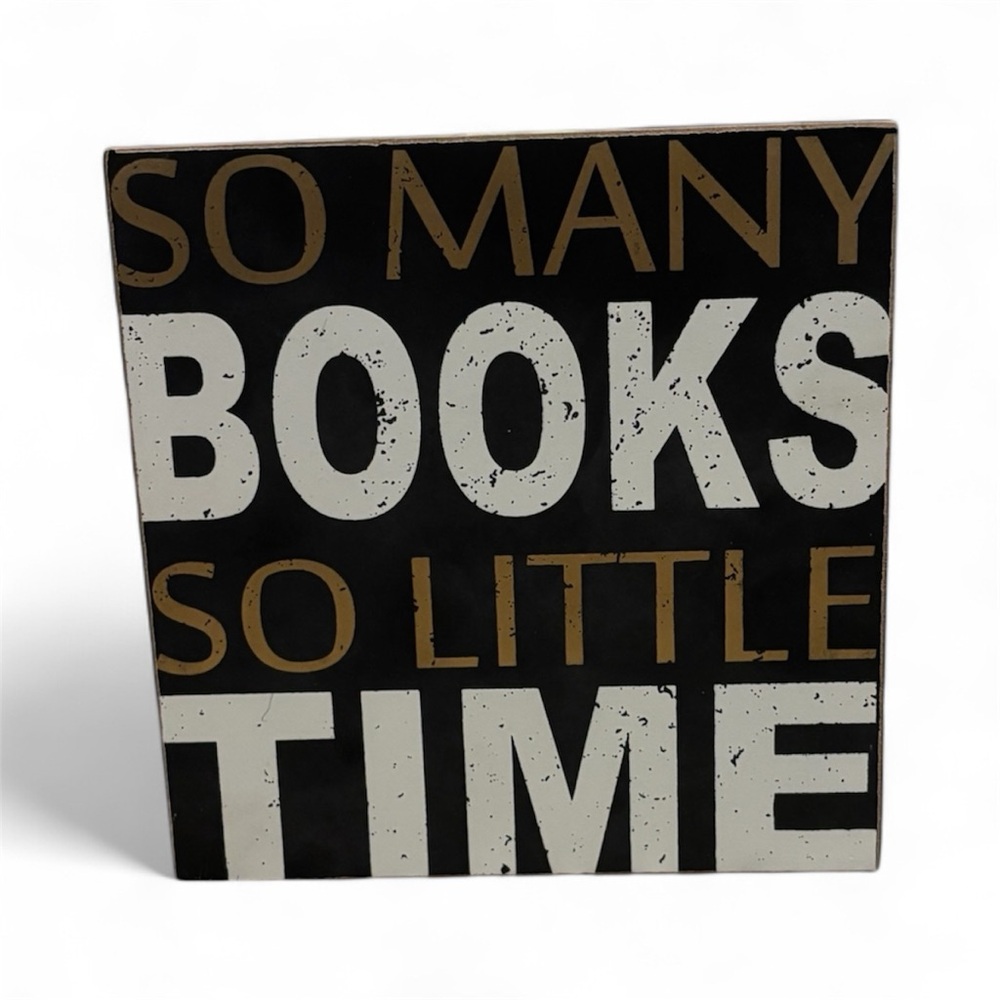 Black and Gold Book Quote Sign